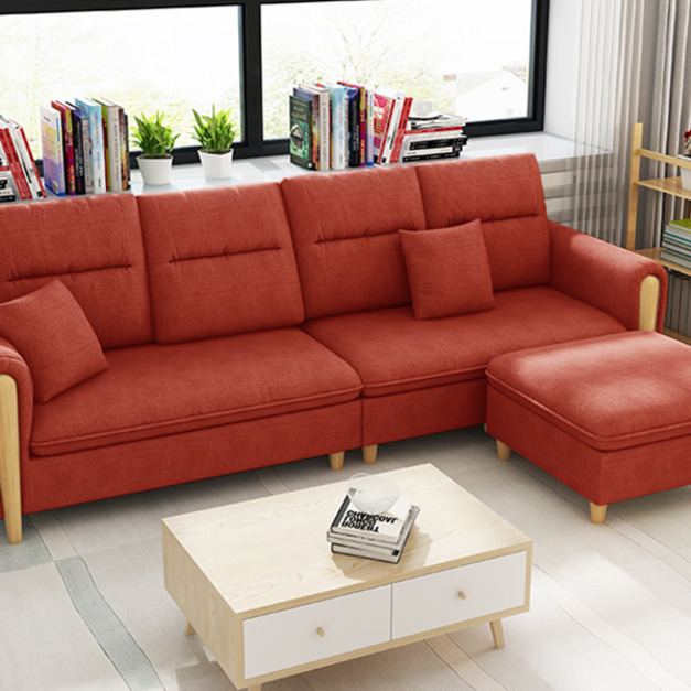 庫倫| L型布沙發-橘紅色0183-12 庫倫| L型布沙發-橘紅色0183-12