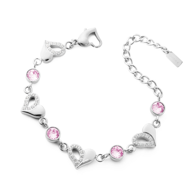 Galaxy Shining 閃耀心鍺手鍊 (白鋼-櫻花粉) Galaxy Shining 閃耀心鍺手鍊 (白鋼-櫻花粉)