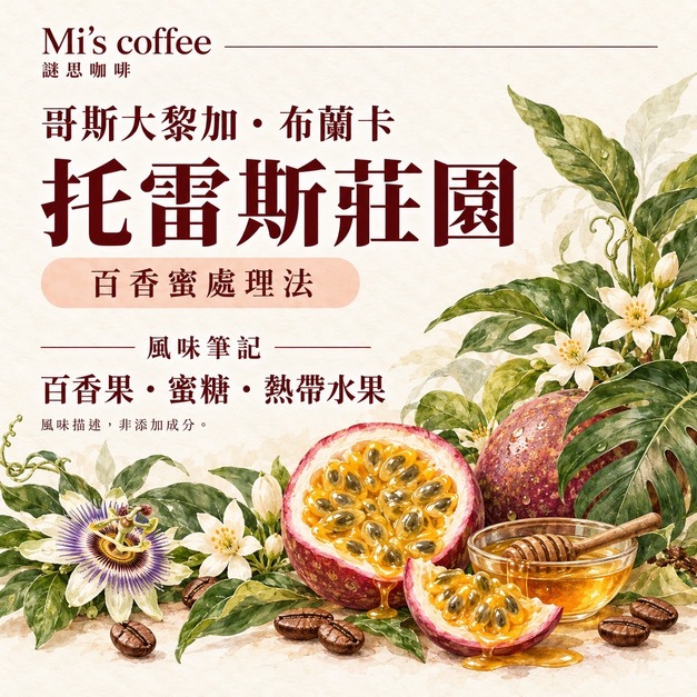 哥斯大黎加 托雷斯莊園|百香蜜處理濾掛咖啡 哥斯大黎加 托雷斯莊園|百香蜜處理濾掛咖啡