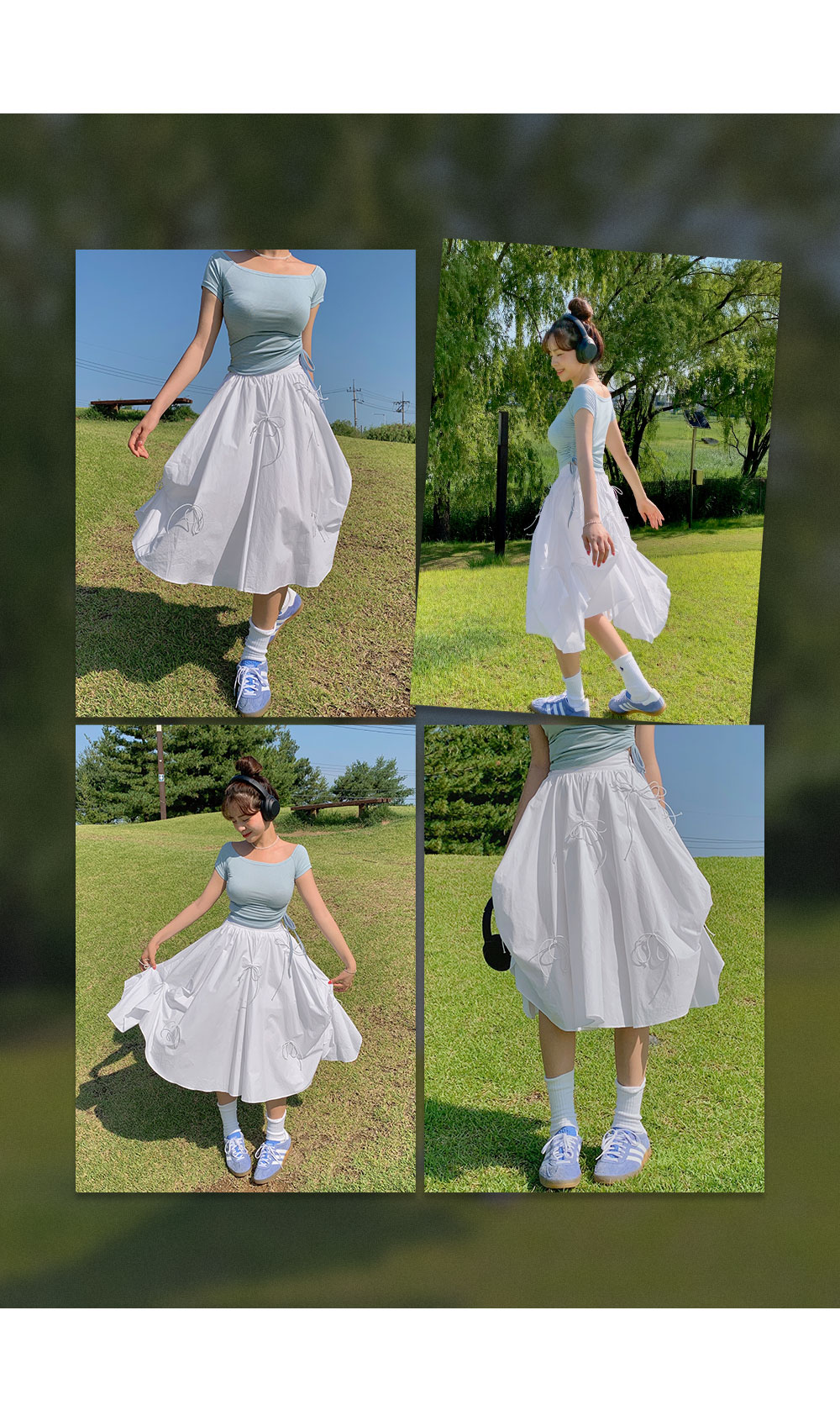 韓系Jannabi絲帶長裙