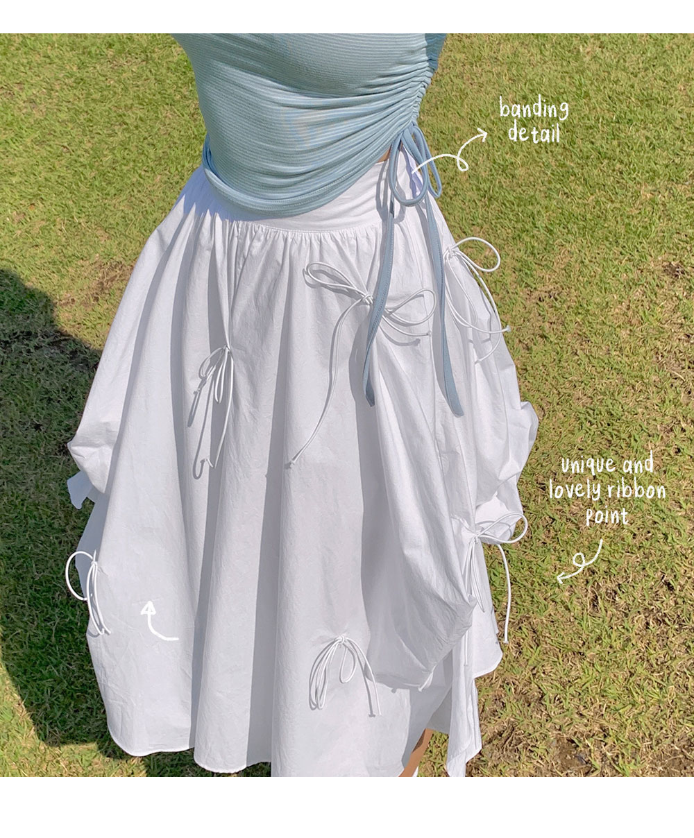 韓系Jannabi絲帶長裙