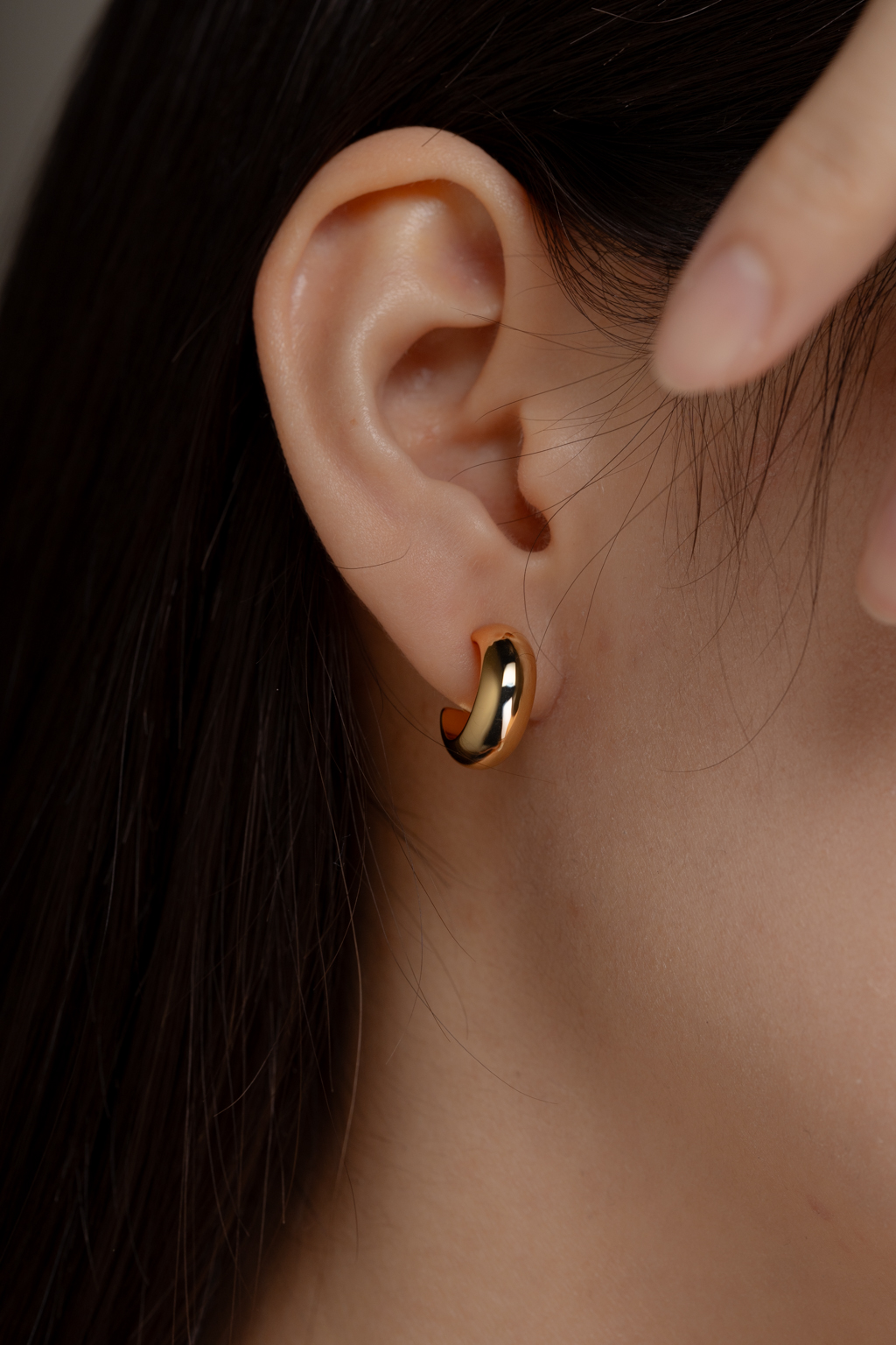 極簡小 C 圈.蚊香盤耳夾-銀色/金色