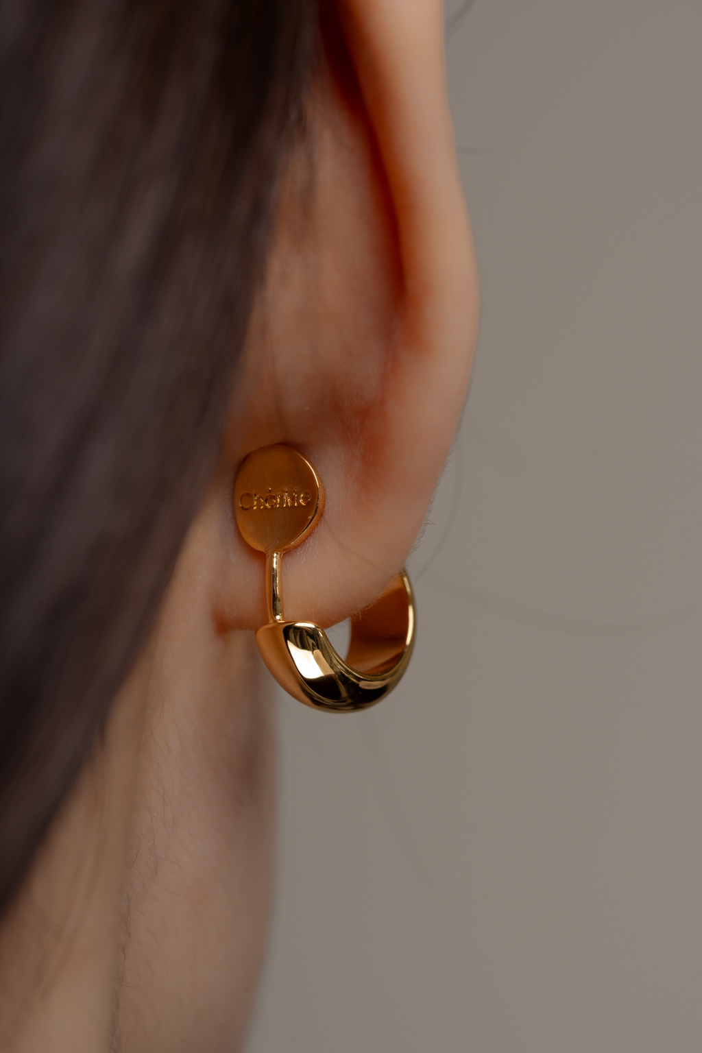 極簡小 C 圈.蚊香盤耳夾-銀色/金色
