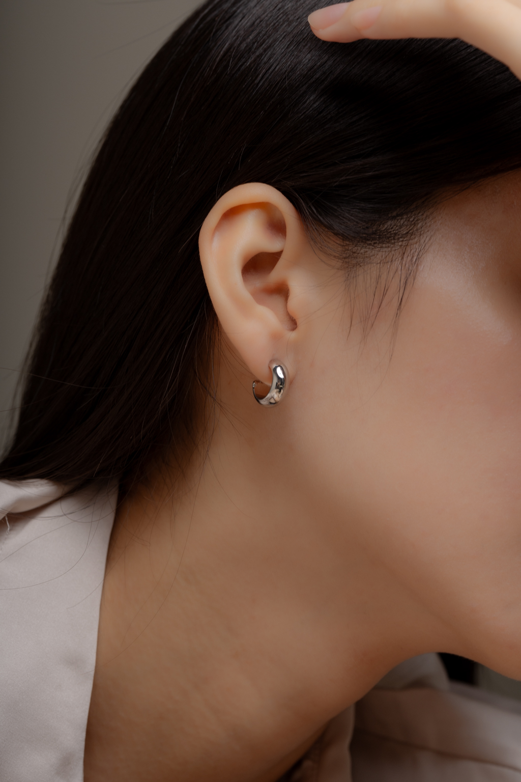 極簡小 C 圈.蚊香盤耳夾-銀色/金色