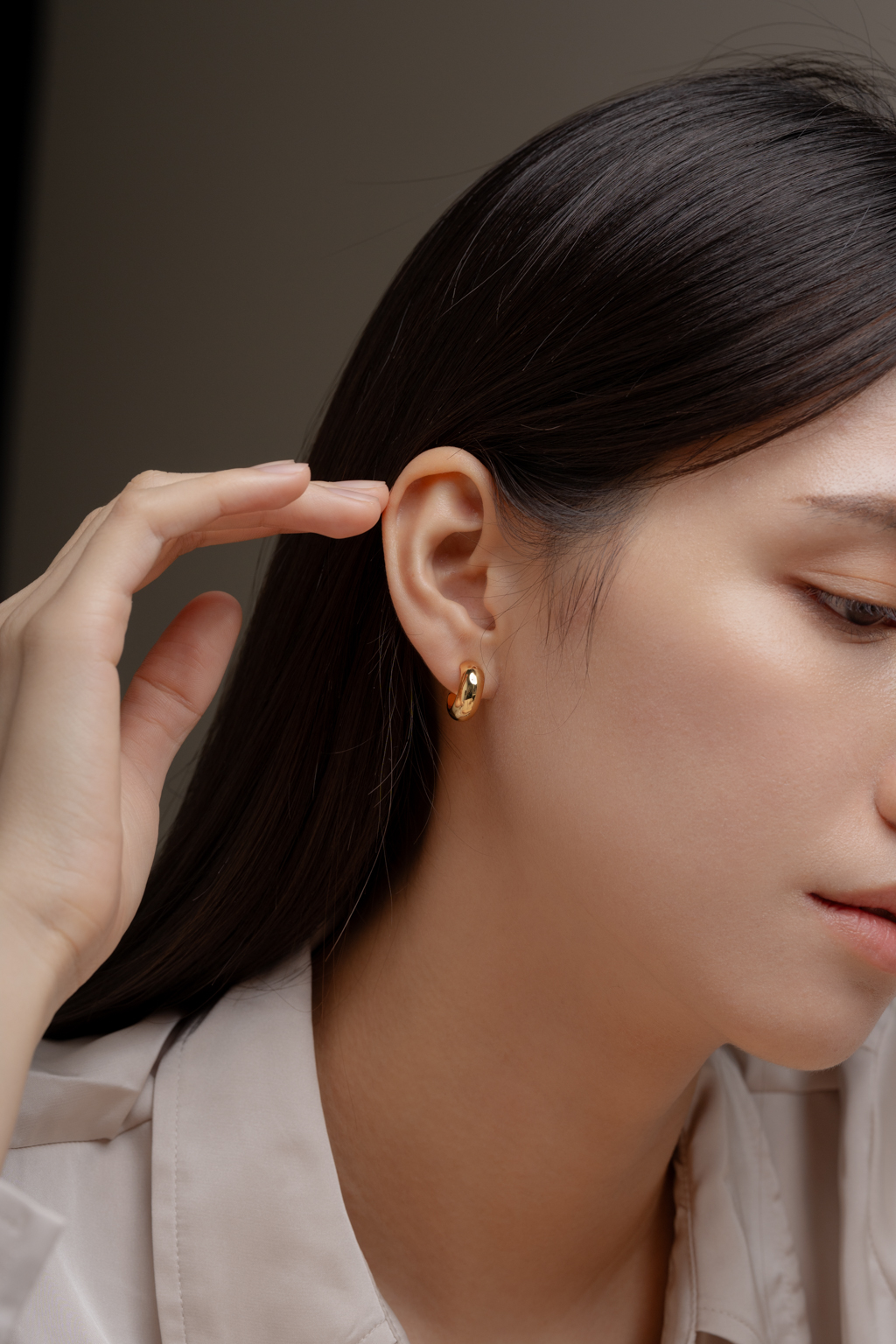 極簡小 C 圈.蚊香盤耳夾-銀色/金色