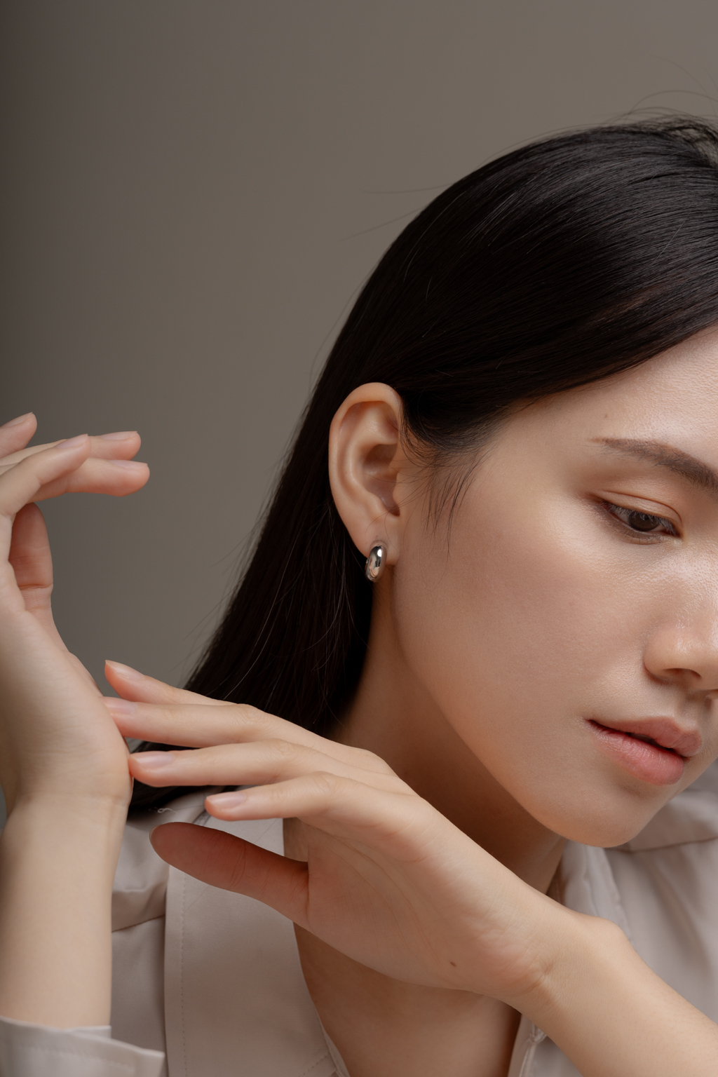 極簡小 C 圈.蚊香盤耳夾-銀色/金色