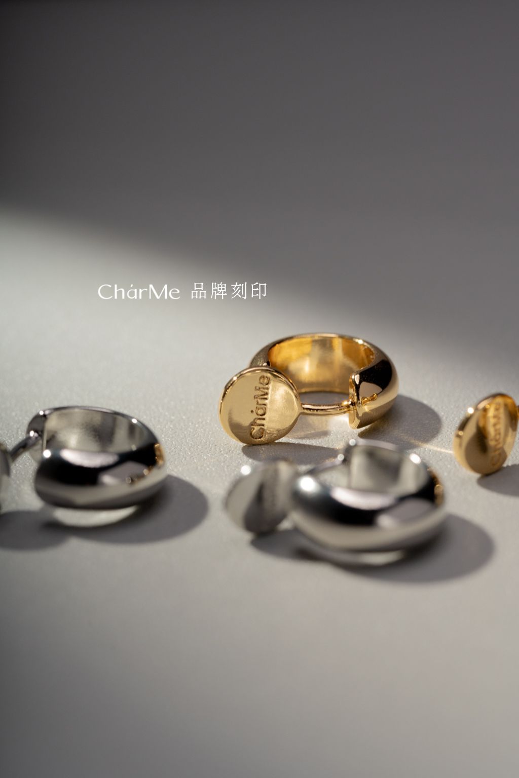 極簡小 C 圈.蚊香盤耳夾-銀色/金色