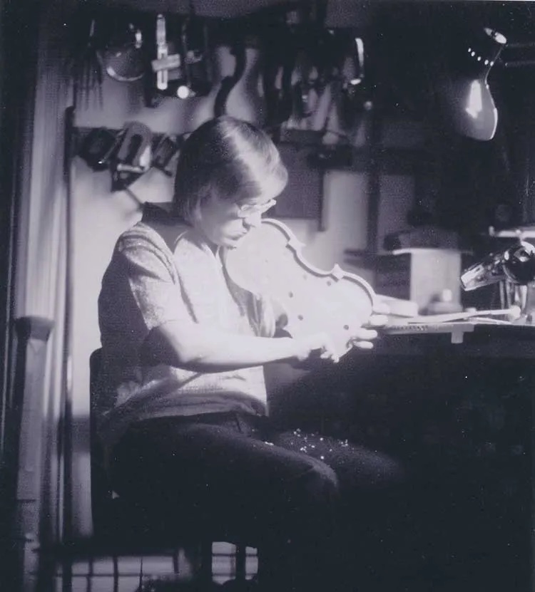 Paul C. Becker with his first violin on form. Courtesy of the Becker Family.
