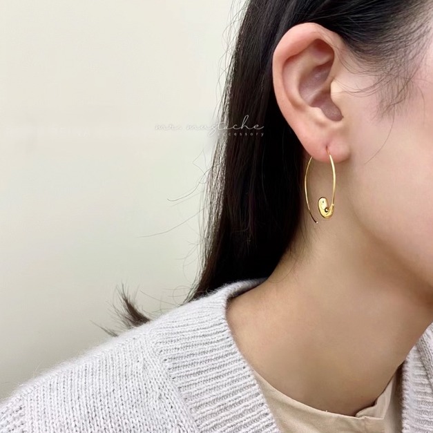 韓 圓圈水滴耳環 韓 圓圈水滴耳環