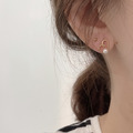 韓 925silver 線條愛心小珍珠耳環 韓 925silver 線條愛心小珍珠耳環