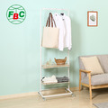 【日本FUJI BOEKI】極簡工業風移動式雙層置物掛衣架-DIY-多色可選 【日本FUJI BOEKI】極簡工業風移動式雙層置物掛衣架-DIY-多色可選