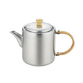 【日本相澤工房 AIZAWA】日本製18-8不鏽鋼直筒茶壺(木柄側把手)_1 【日本相澤工房 AIZAWA】日本製18-8不鏽鋼直筒茶壺(木柄側把手)_1