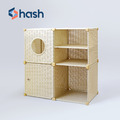【hash】織暮系列仿藤編織貓屋四格櫃-2色可選-DIY_2 【hash】織暮系列仿藤編織貓屋四格櫃-2色可選-DIY_2