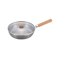 【日本和平FREIZ】千歲 日製木柄平底深煎鐵鍋(附玻璃鍋蓋)-24cm_1 【日本和平FREIZ】千歲 日製木柄平底深煎鐵鍋(附玻璃鍋蓋)-24cm_1