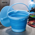 【日本ISETO】日製伸縮折疊式防滑水桶(附蓋子)-8L-多色可選 【日本ISETO】日製伸縮折疊式防滑水桶(附蓋子)-8L-多色可選