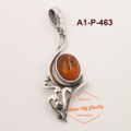 浪漫音符琥珀純銀墜子_1 浪漫音符琥珀純銀墜子_1