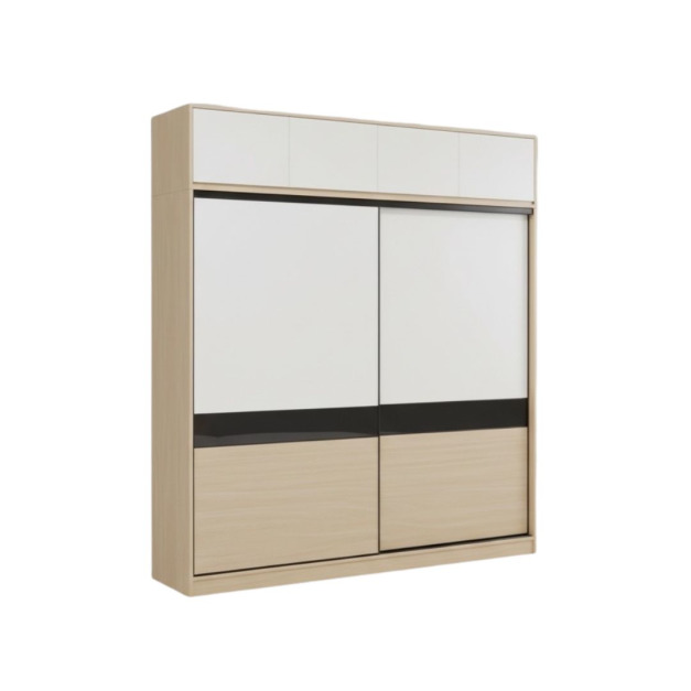 |奶霜7X7尺加高玻璃推門衣櫃| |奶霜7X7尺加高玻璃推門衣櫃|