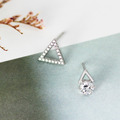 925純銀|不對稱幾何三角耳飾 EL0061 925純銀|不對稱幾何三角耳飾 EL0061