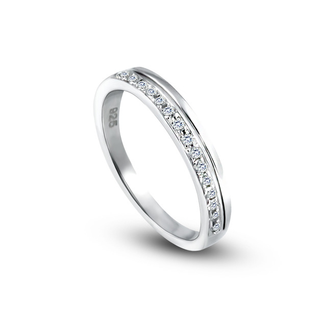 925純銀|平衡鋯石/鑽石戒指 ZR528