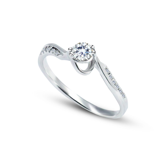 925純銀|清麗心綺鋯石/鑽石戒指 ZR583