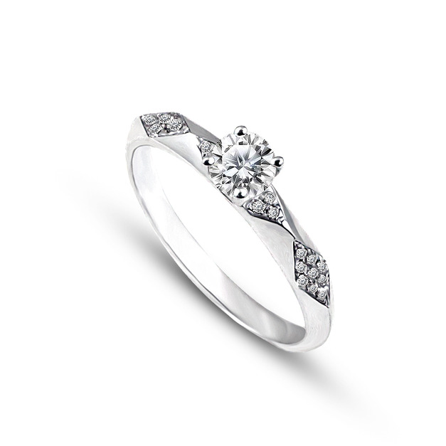 925純銀|高潔之美鋯石/鑽石戒指 ZR632