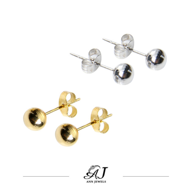 585K金|珠珠耳環(中) e500000176-180-184