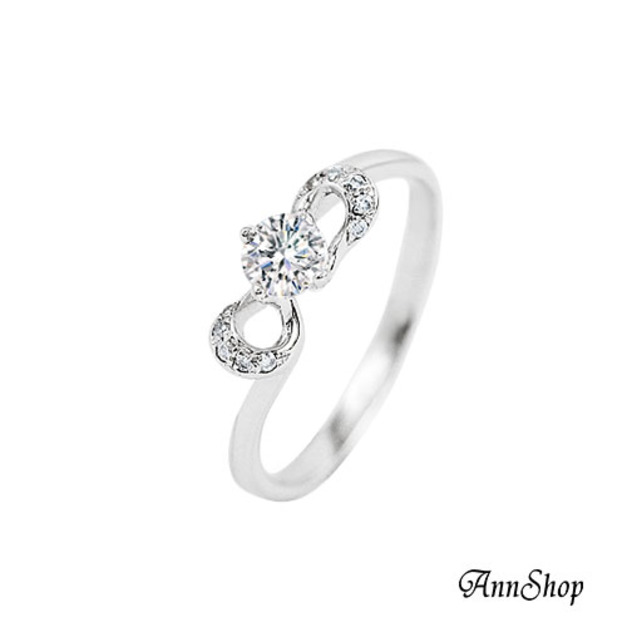925純銀|濃情蜜意鋯石/鑽石戒指 ZR745