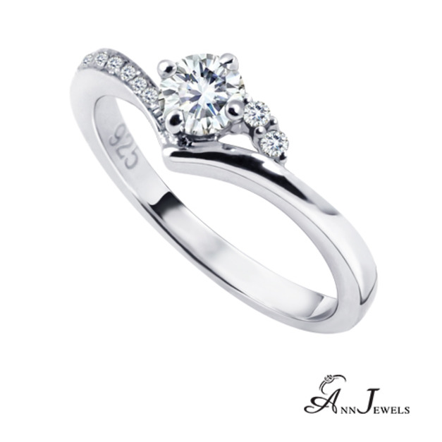 925純銀|愛屬我心鋯石/鑽石戒指 ZR255