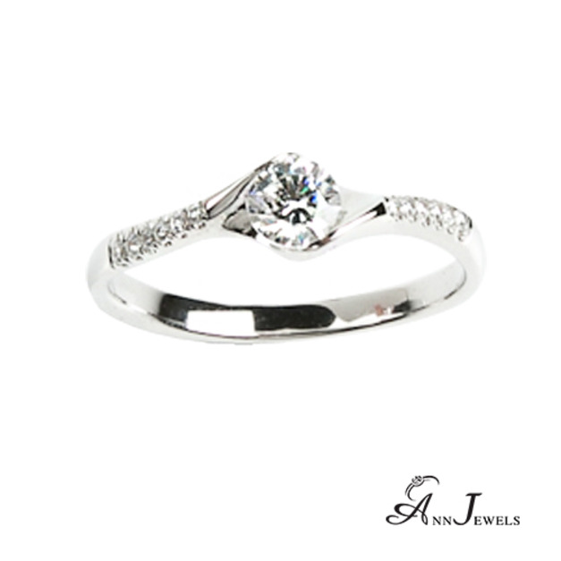 925純銀|愛的平衡點鋯石/鑽石戒指 ZR185