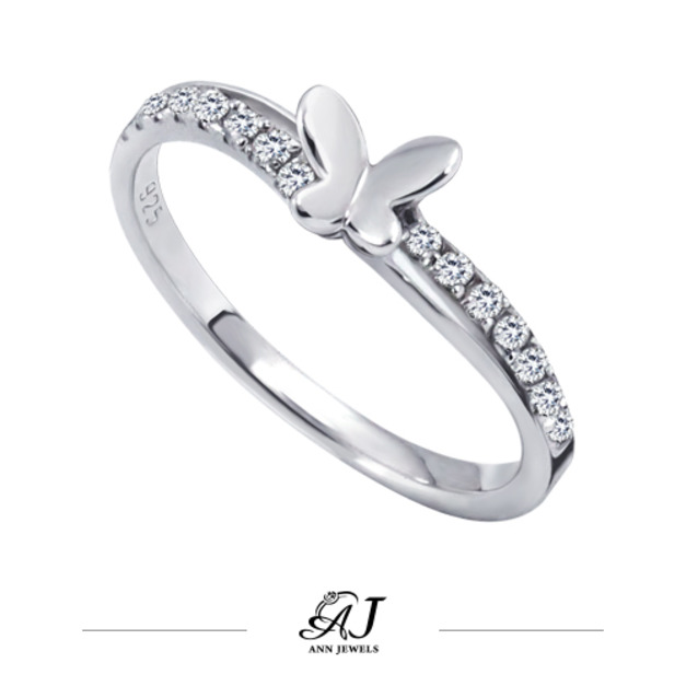 925純銀|蝶戀鋯石/鑽石戒指 ZR251