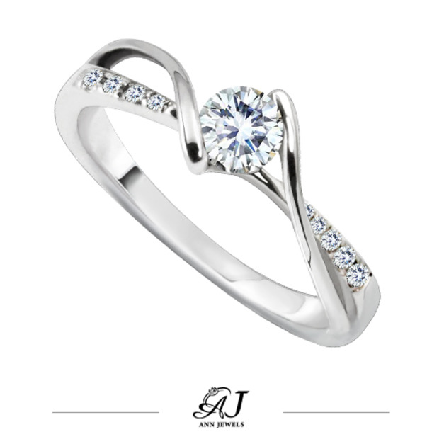 925純銀|幸福漸進鋯石/鑽石戒指 ZR771