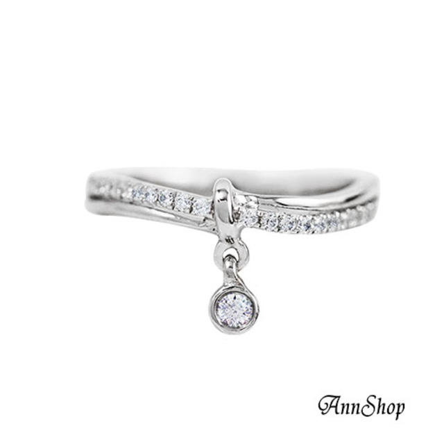 925純銀|垂憐鋯石/鑽石戒指 ZR862