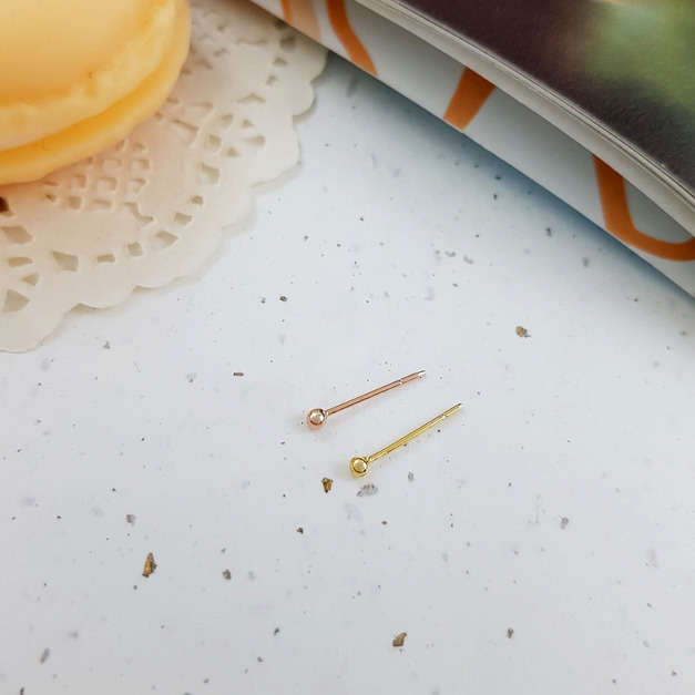 585K金|珠珠耳環(特小) e500000174-178-182