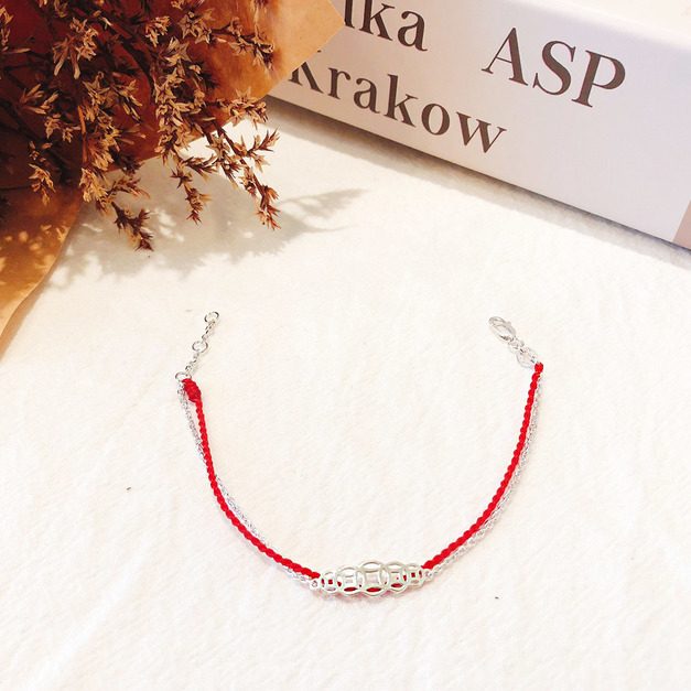 925純銀|金玉滿堂紅線手鍊 HL0256B01