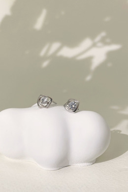 925純銀|幾何玫瑰耳飾(白) Z13000HP 925純銀|幾何玫瑰耳飾(白) Z13000HP