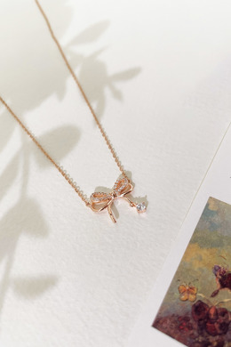 925純銀|甜美蝴蝶結小資女項鍊 V05497HM 925純銀|甜美蝴蝶結小資女項鍊 V05497HM