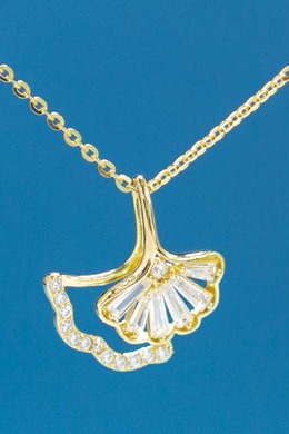 925純銀|銀葉輕舞項鍊(金) YL-7047201 925純銀|銀葉輕舞項鍊(金) YL-7047201