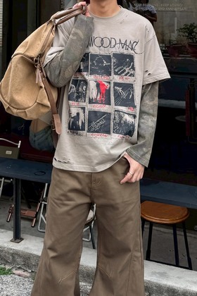 破壞迷彩拼接分層長袖踢 破壞迷彩拼接分層長袖踢