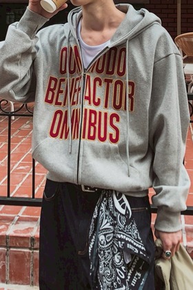 crop boxy美式配色字母連帽外套 crop boxy美式配色字母連帽外套