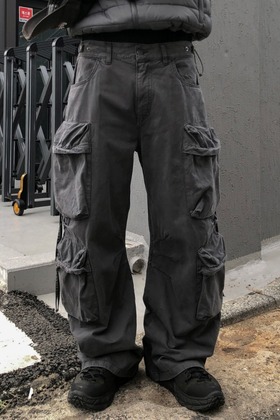 水洗砲彈口袋工裝褲 水洗砲彈口袋工裝褲