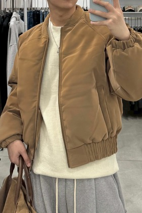 霧感廓形滑肩棒球外套 霧感廓形滑肩棒球外套