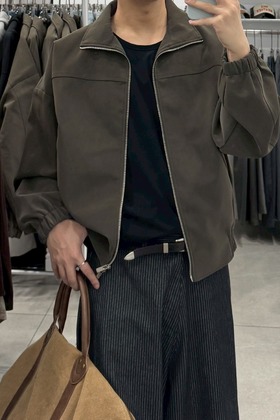 霧感廓形滑肩翻領夾克 霧感廓形滑肩翻領夾克