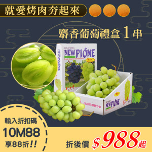 ★會員限定88折★日本空運無籽大麝香葡萄1串(625g/串/禮盒) ★會員限定88折★日本空運無籽大麝香葡萄1串(625g/串/禮盒)