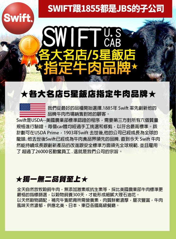 獨一無二品質至上, 飯店指定品牌, SWIFT, CAB