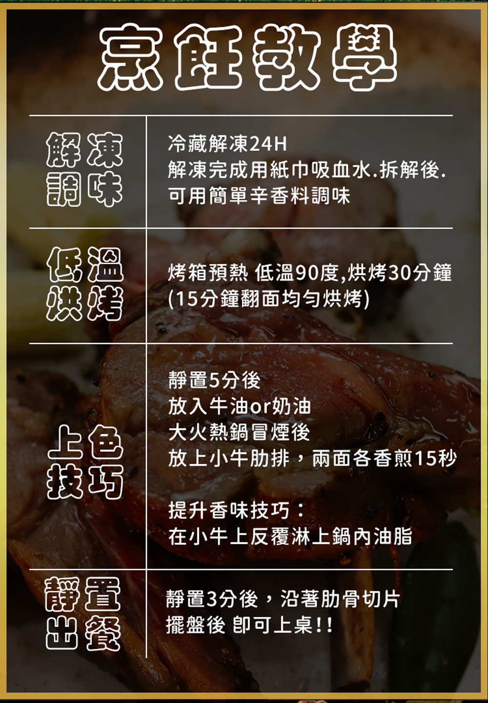 肋排解凍教程及烹飪方式
