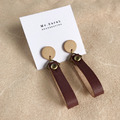 皮革耳環|圓緞帶1號作品|原皮搭木苺(可改夾)_3 皮革耳環|圓緞帶1號作品|原皮搭木苺(可改夾)_3