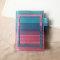 真皮書套│無印良品B6尺寸│明信片版|里昂藍漸層胭脂粉 真皮書套│無印良品B6尺寸│明信片版|里昂藍漸層胭脂粉