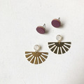 皮革耳環│雪花片|木苺 (可改夾)_2 皮革耳環│雪花片|木苺 (可改夾)_2
