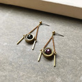 靜謐天然石|黃銅耳環|碧璽(可改夾)_2 靜謐天然石|黃銅耳環|碧璽(可改夾)_2