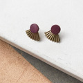 皮革耳環│日式古典|木苺 (可改夾) 皮革耳環│日式古典|木苺 (可改夾)